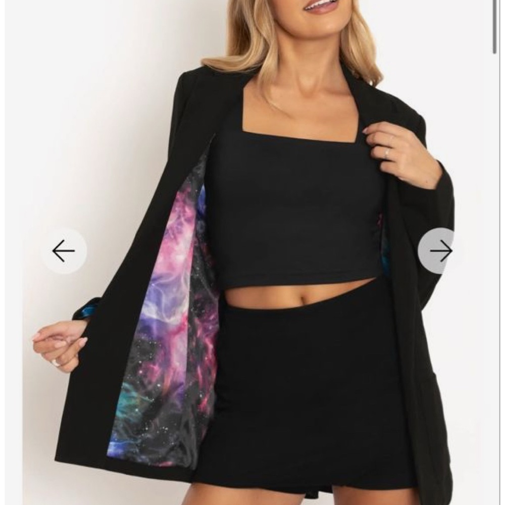 Galaxy butterfly blazer